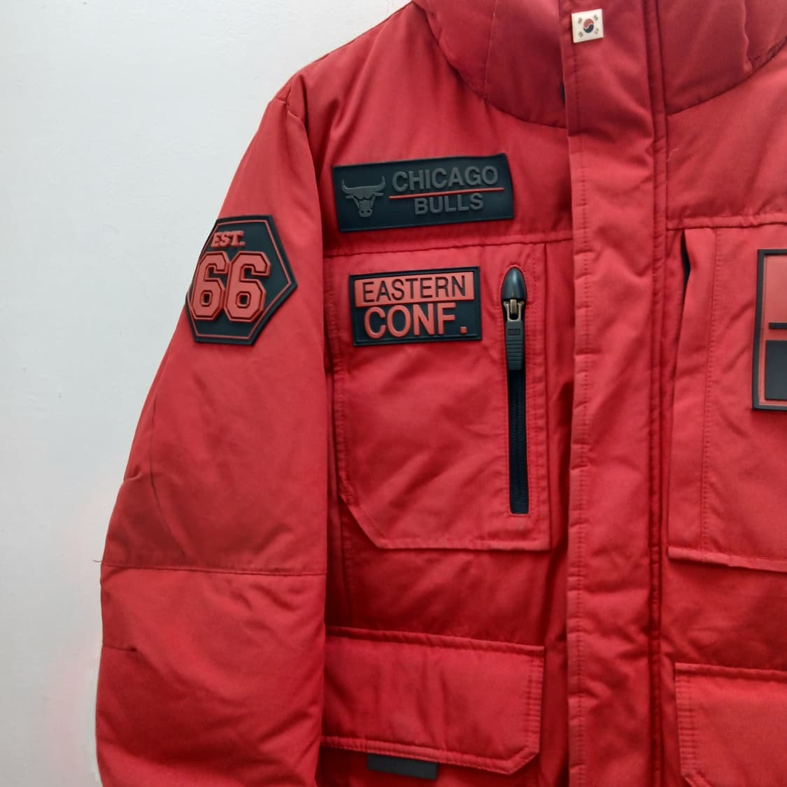 NBA 시카고 불스 헤비 덕다운 패딩 레드 상품이미지3