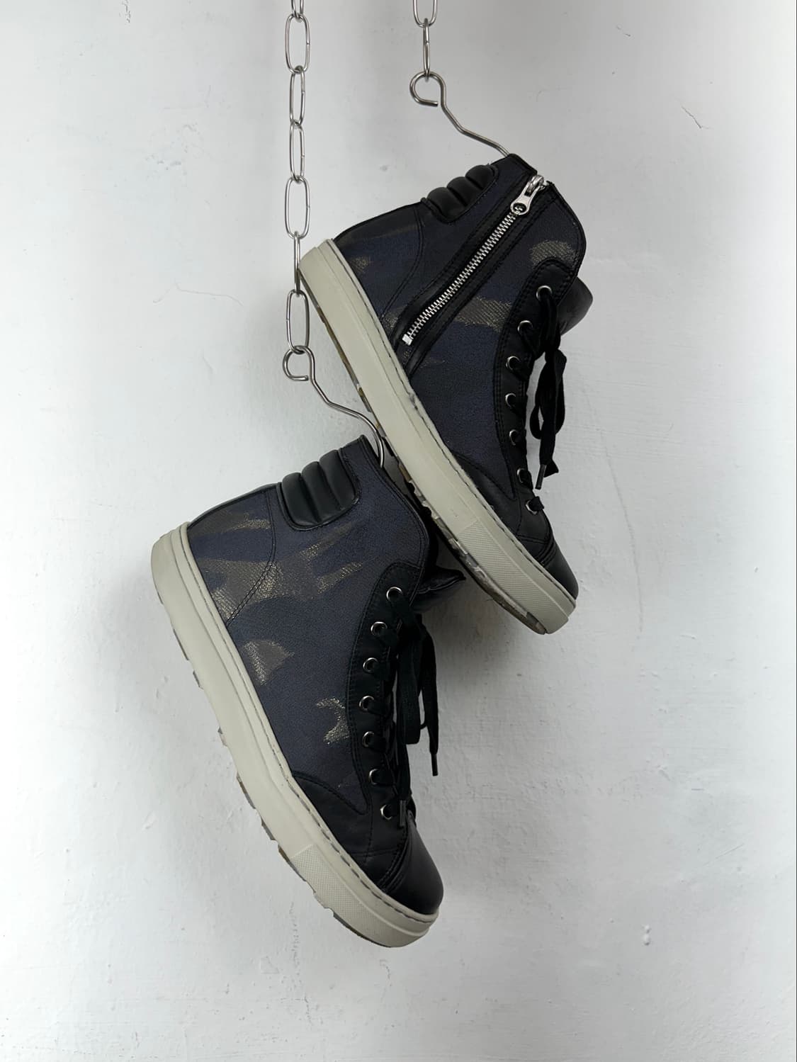 Miharayasuhiro Leather & Camo High Top S 상품이미지4
