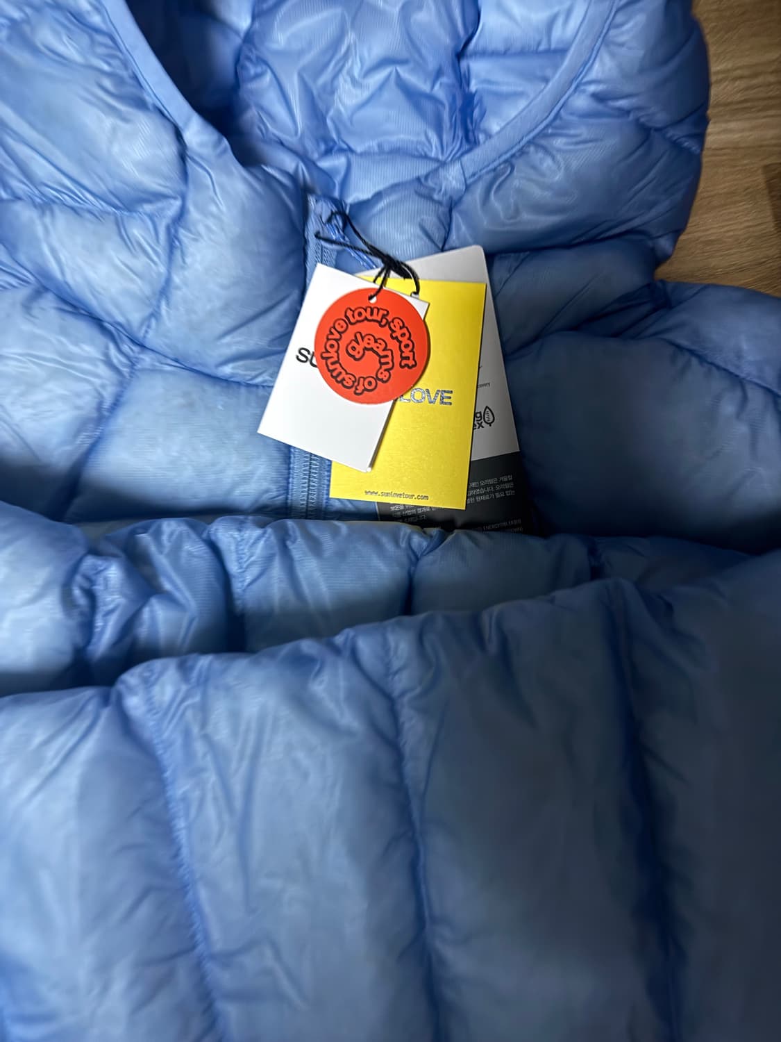 [L] 새상품 썬러브 sunlove 경량패딩 스카이블루 상품이미지2
