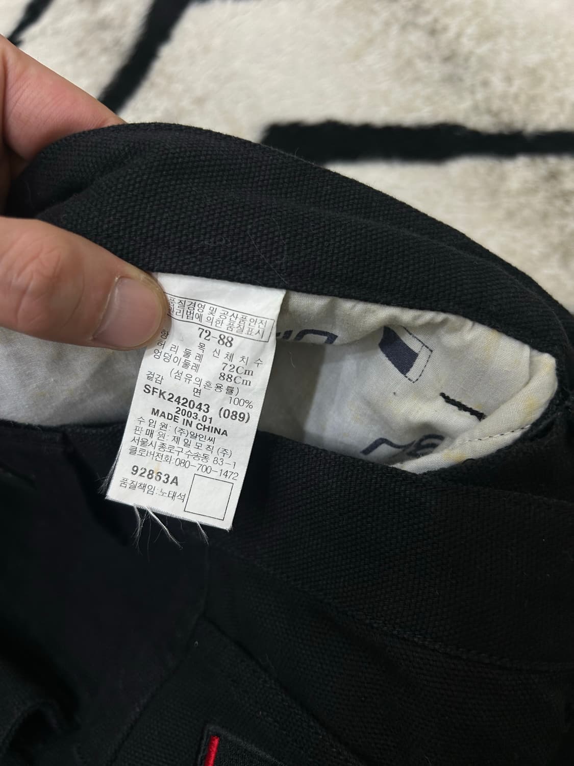 [30]FUBU 00s 더블니 데님팬츠/블랙 상품이미지6