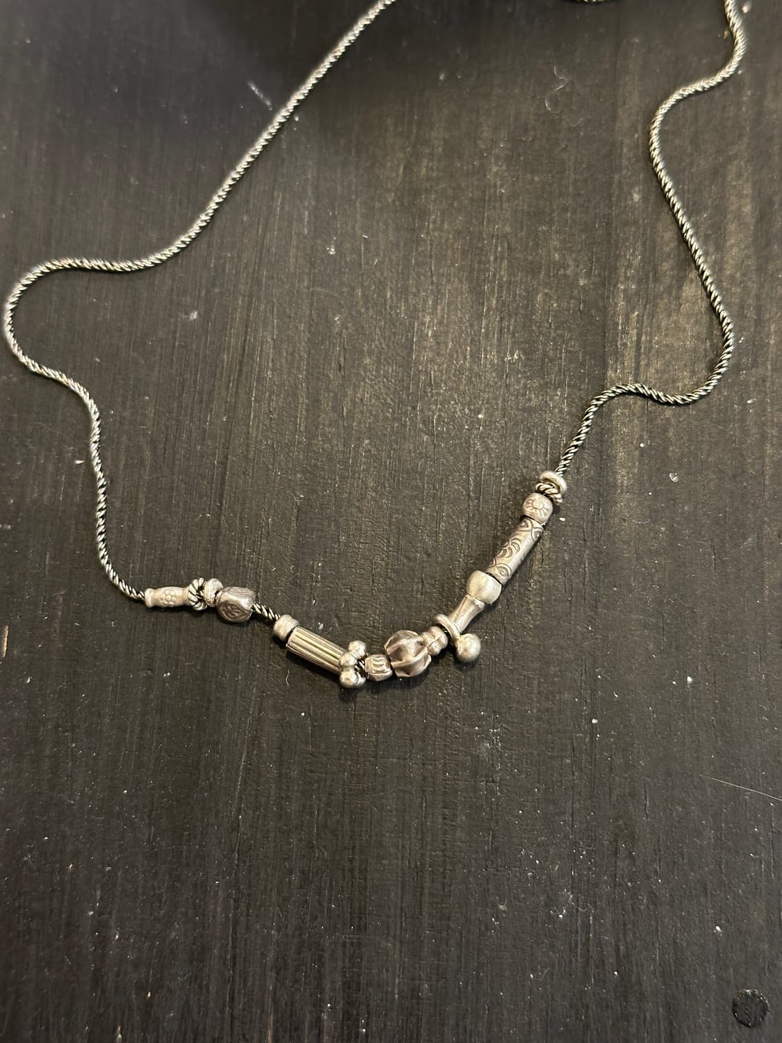 Musta karensilver mix Necklace 상품이미지2