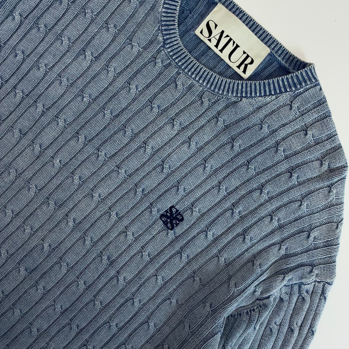 Satur   세터 클래식 다이드 케이블 니트 상품이미지3