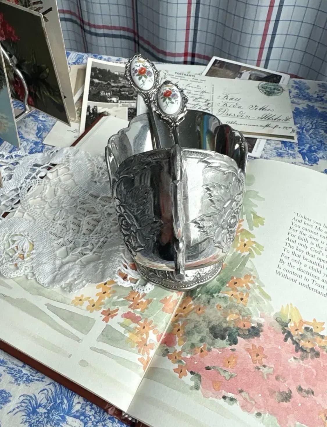 앤틱 실버플레이트 슈가 스커틀 상품이미지4