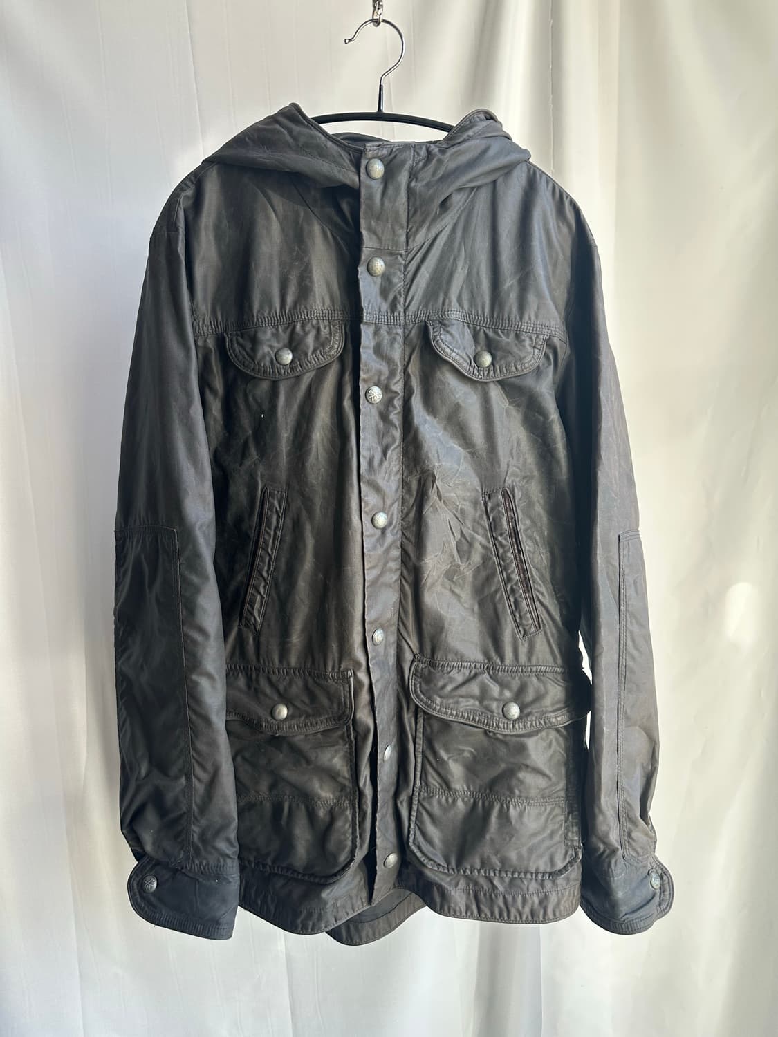 시리즈 왁스 워싱 하프 코트 상품이미지1