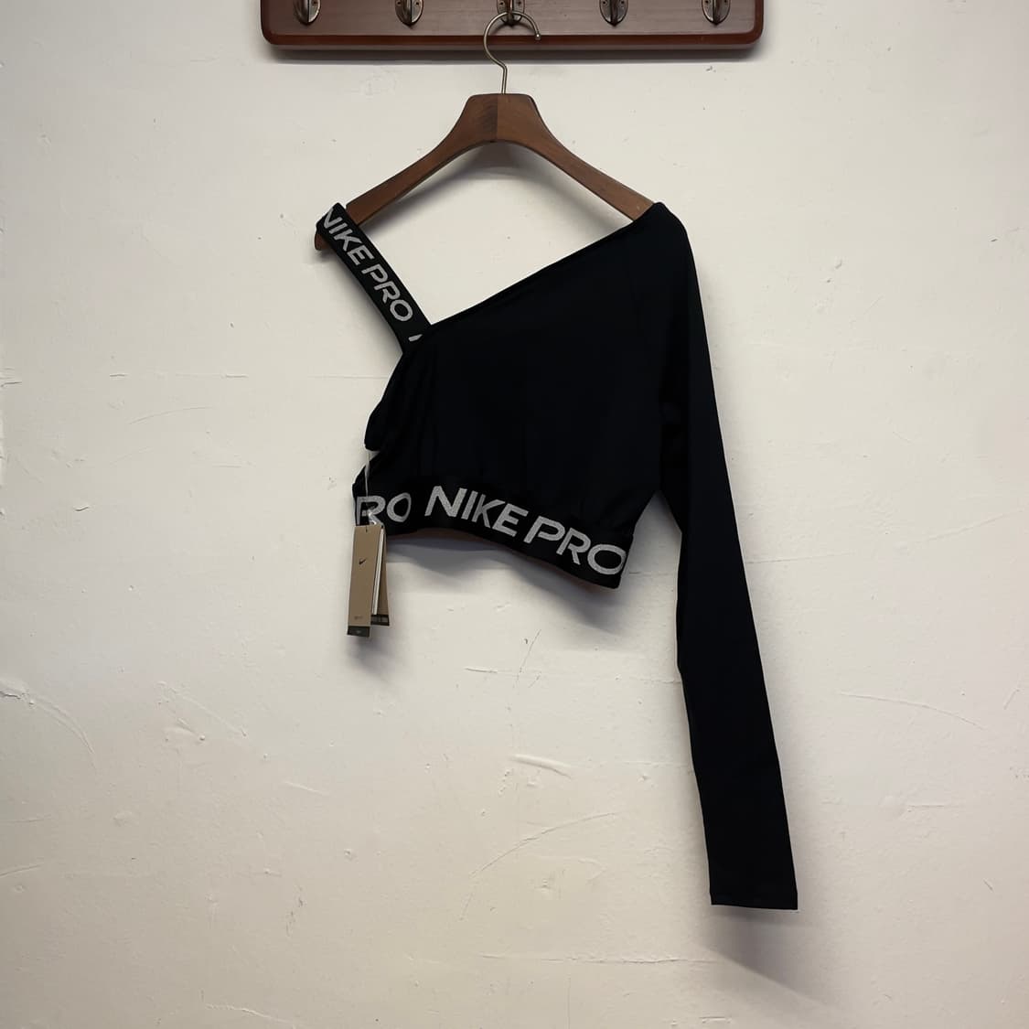 나이키 (우먼) 프로 하프 암 크롭 롱 슬리브   상품이미지5