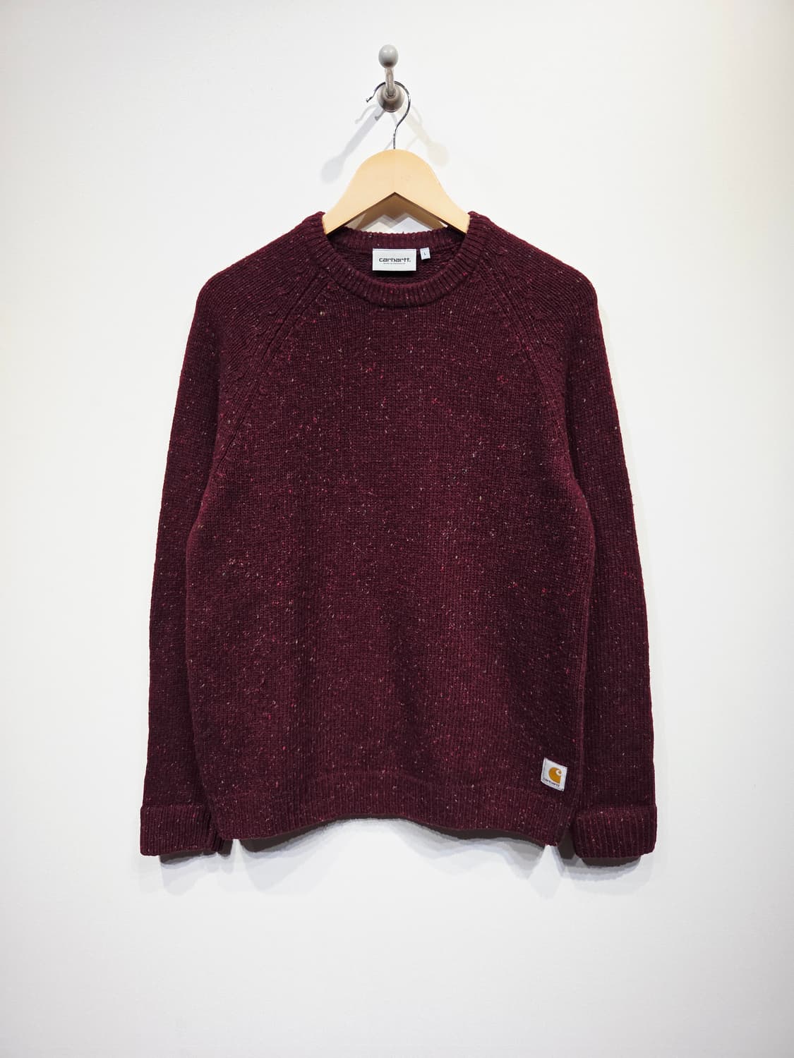 칼하트 WIP 앵글리스틱 스웨터 니트 버건디 상품이미지2