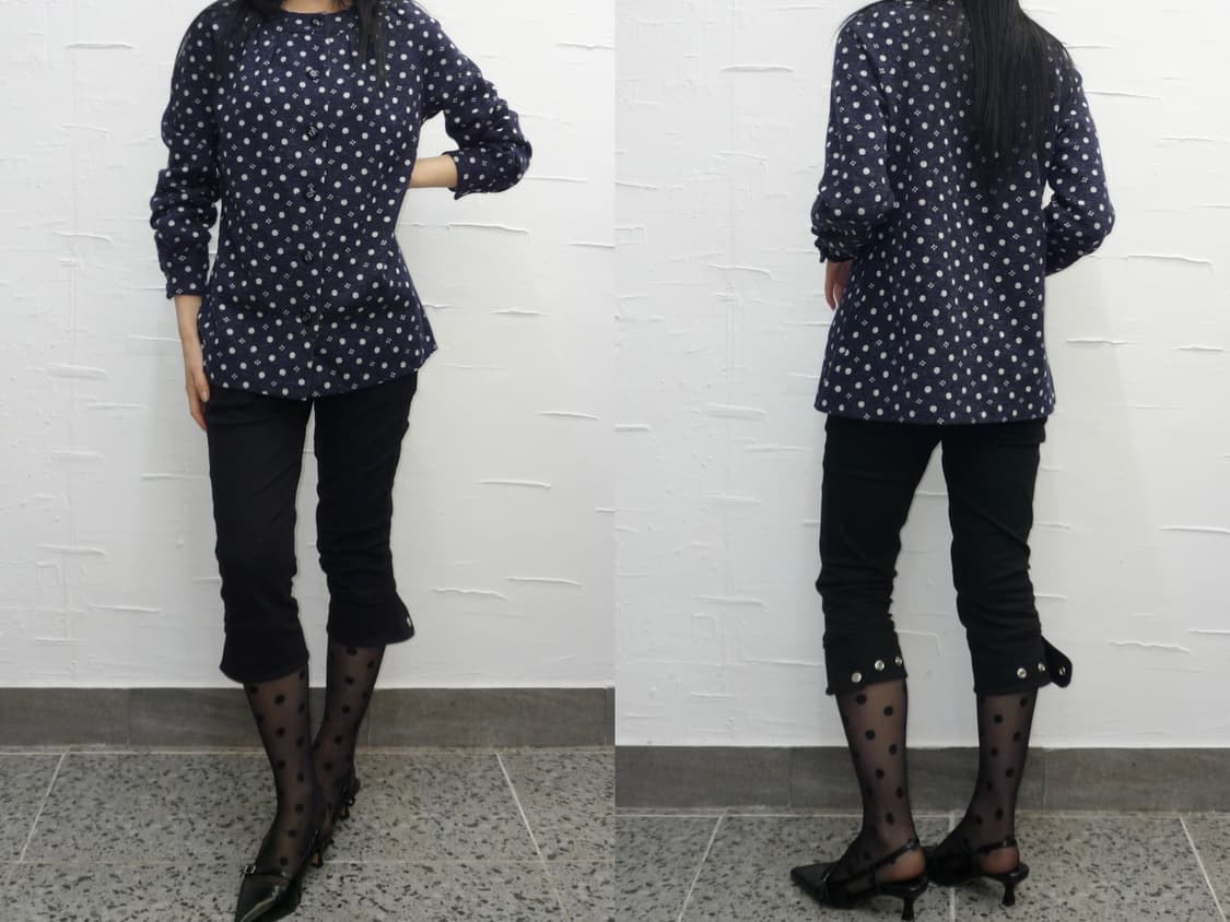 dot navy wool jacket 상품이미지2