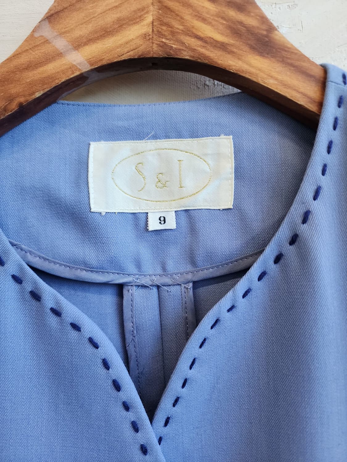 일본빈티지 라벤더 반팔 울 자켓 상품이미지3