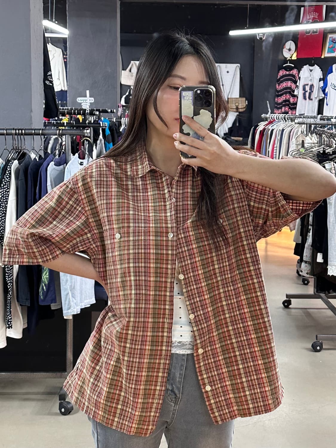 폴로 진스 체크반팔셔츠 상품이미지2