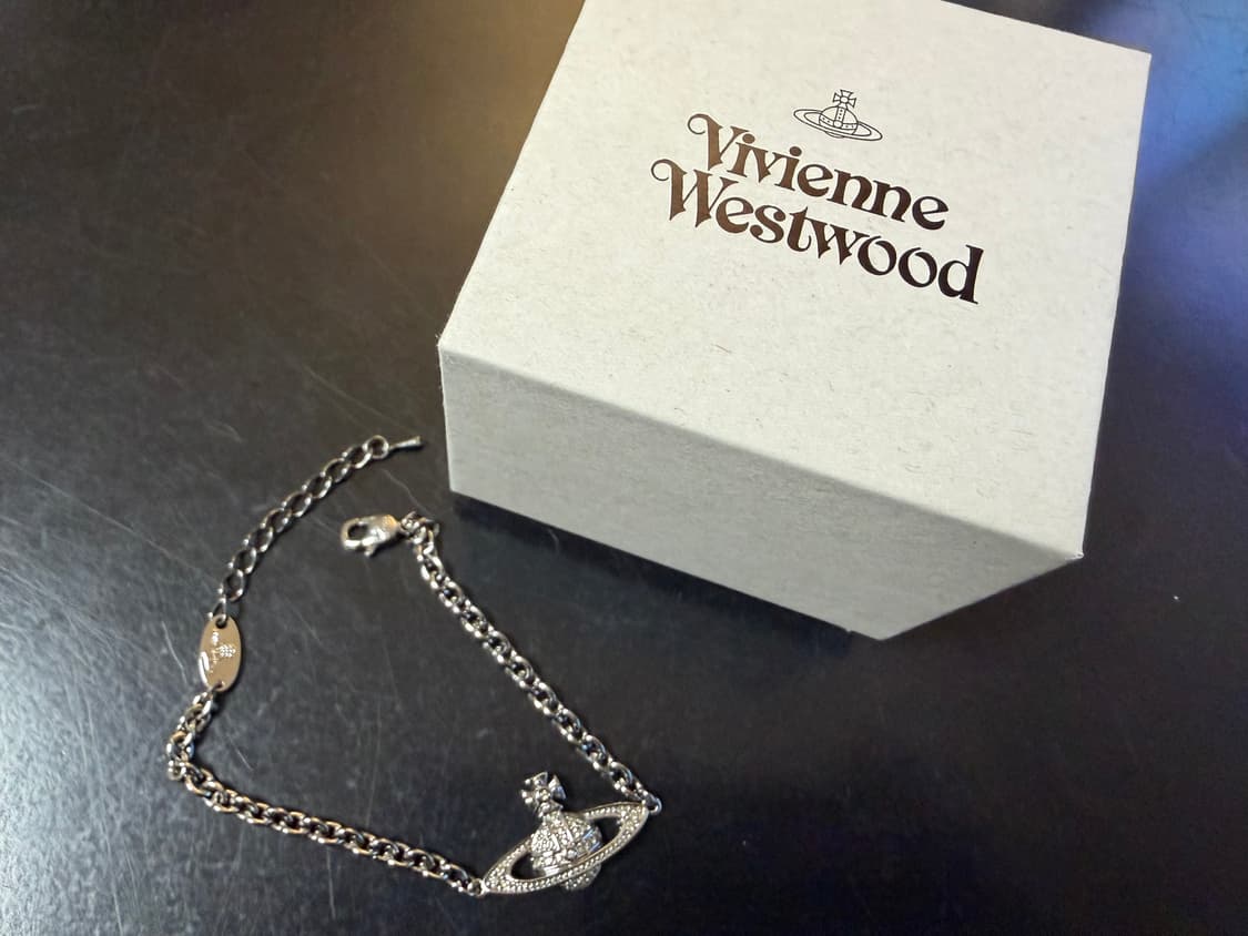 비비안웨스트우드 미니 바스 릴리프 ORB 팔찌 건메탈 상품이미지1