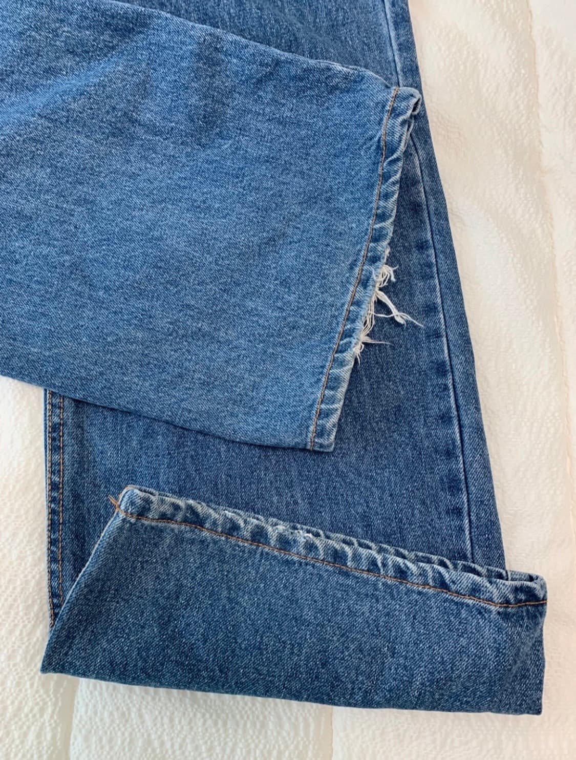 레스트앤레크레이션 RR 로고 와이드 진 데님 팬츠 상품이미지10