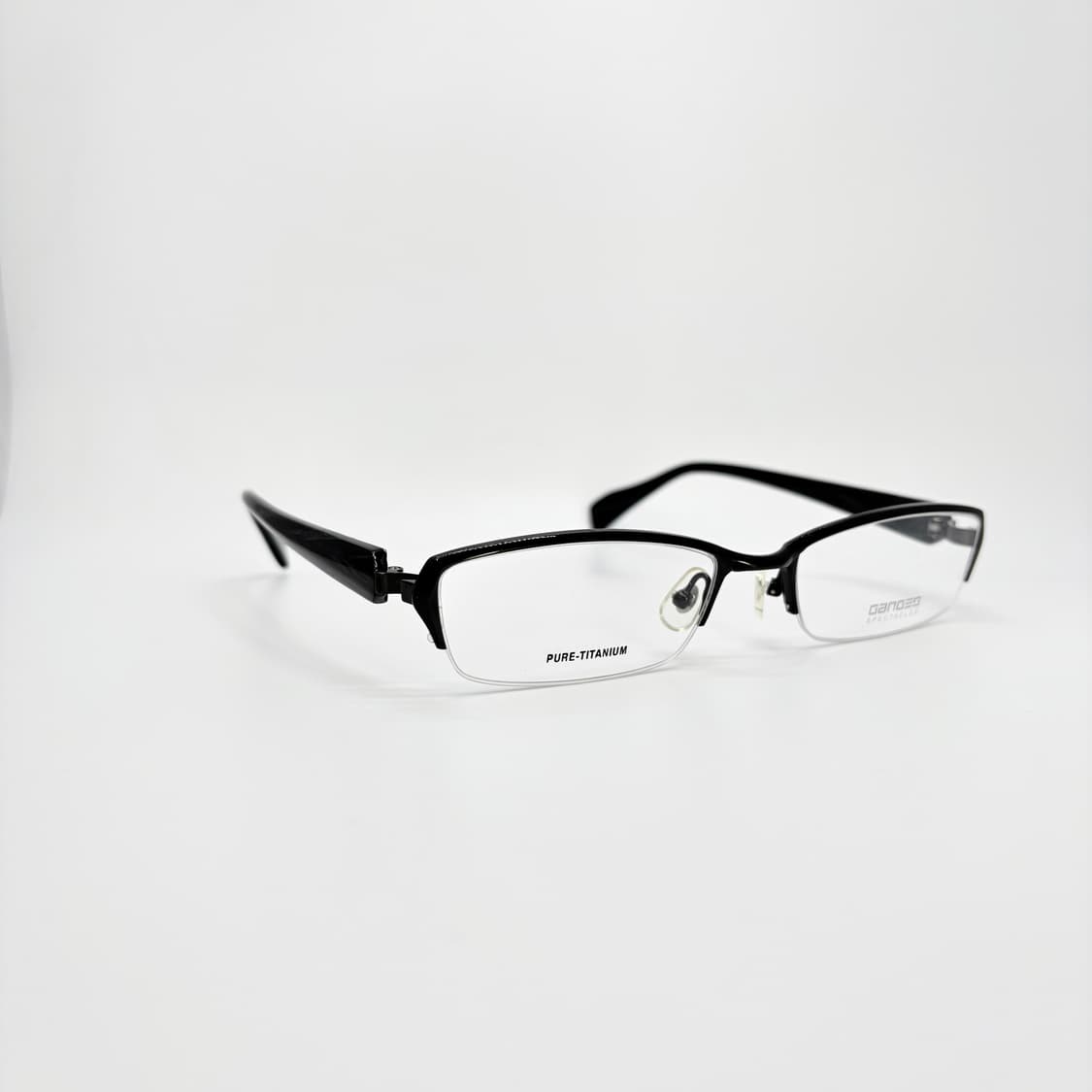 GANGES 블랙 슬림 스퀘어 반무테 상품이미지2