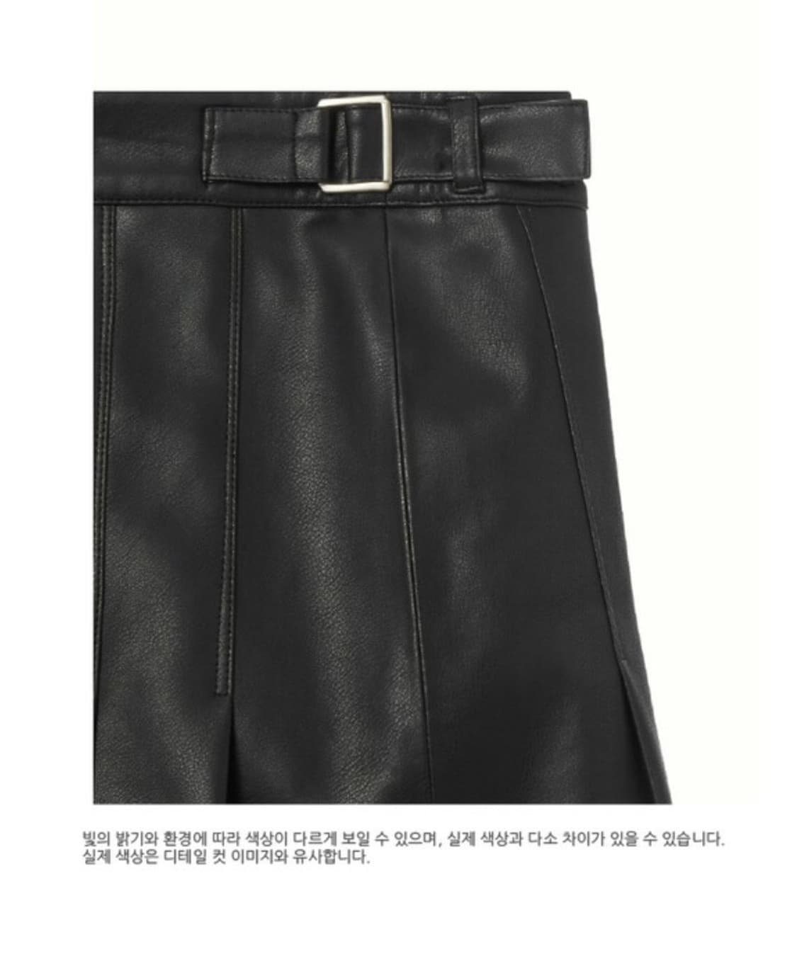 KUME) FAUX LEATHER PLEATED LONG SKIRT L 상품이미지5