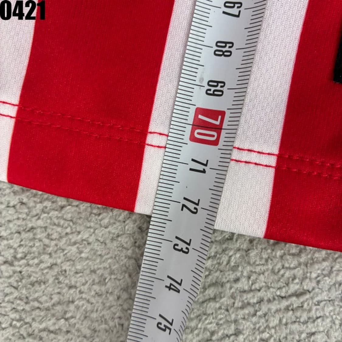 나이키 레드 화이트 스트라이프 긴팔 티셔츠 s 상품이미지5