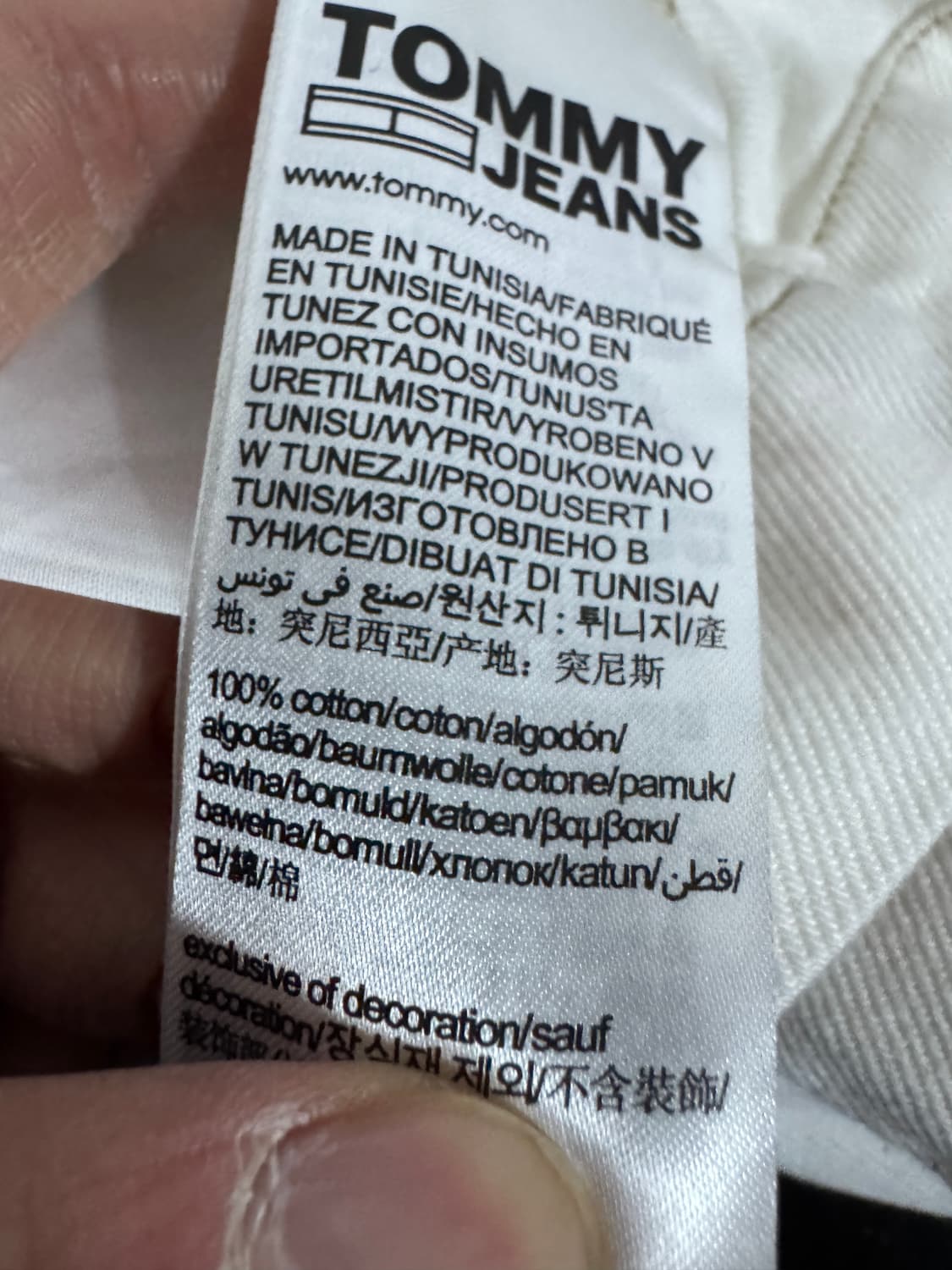 타미 Tommy 진스 화이트 스티치 데님 자켓 M 상품이미지4