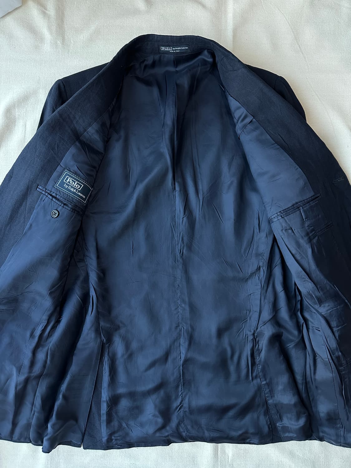 폴로 린넨 네이비 금장 블레이저 44R (Made in Italy) 상품이미지6