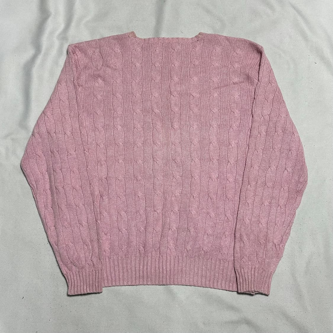 XL 폴로랄프로렌 핑크 캐시미어 케이블 니트 상품이미지3