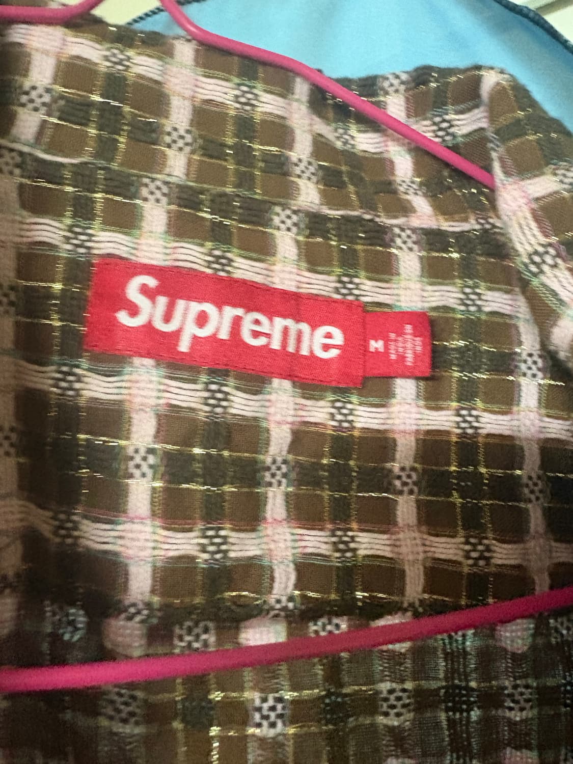 슈프림 메탈릭 플레이드 자켓 상품이미지4