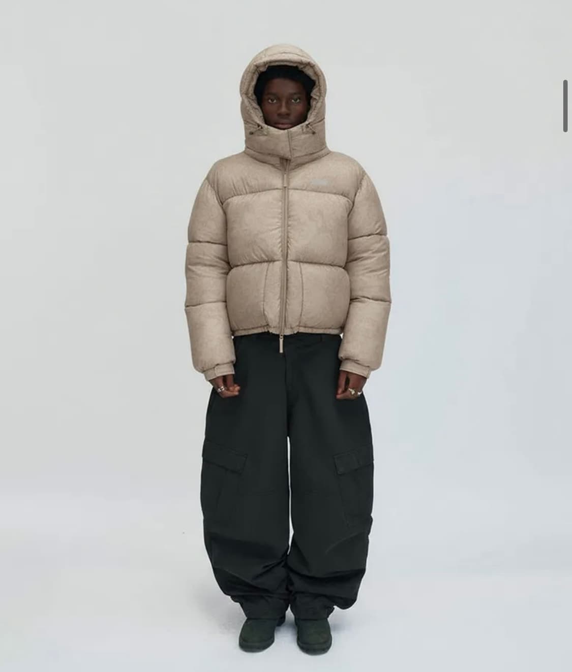 SUADE SHORT PUFFER JACKET [BEIGE] 상품이미지8