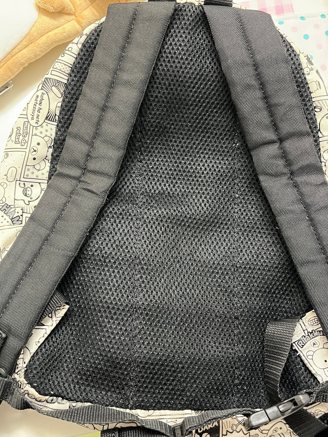 리락쿠마 카툰 백팩 ⛄️ 화이트 상품이미지4