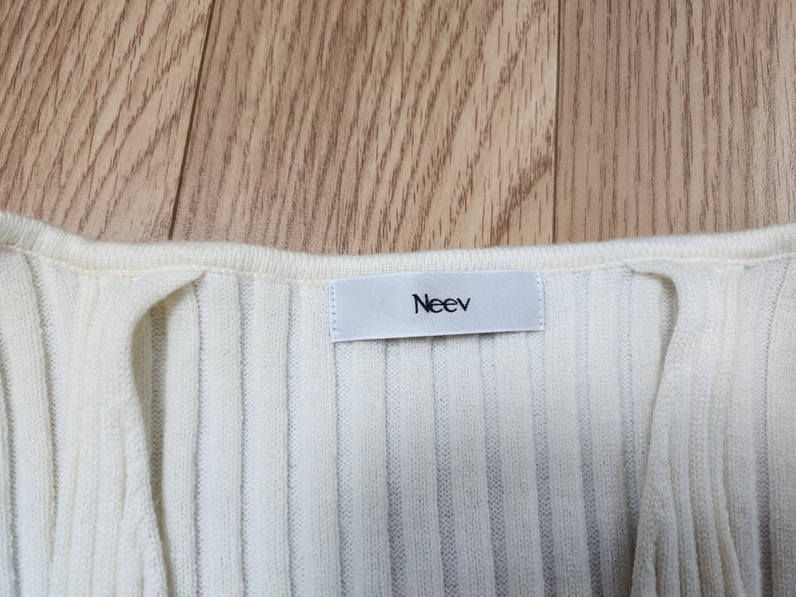 Neev 니브 컷아웃 리브드 원버튼 가디건55 66 상품이미지8