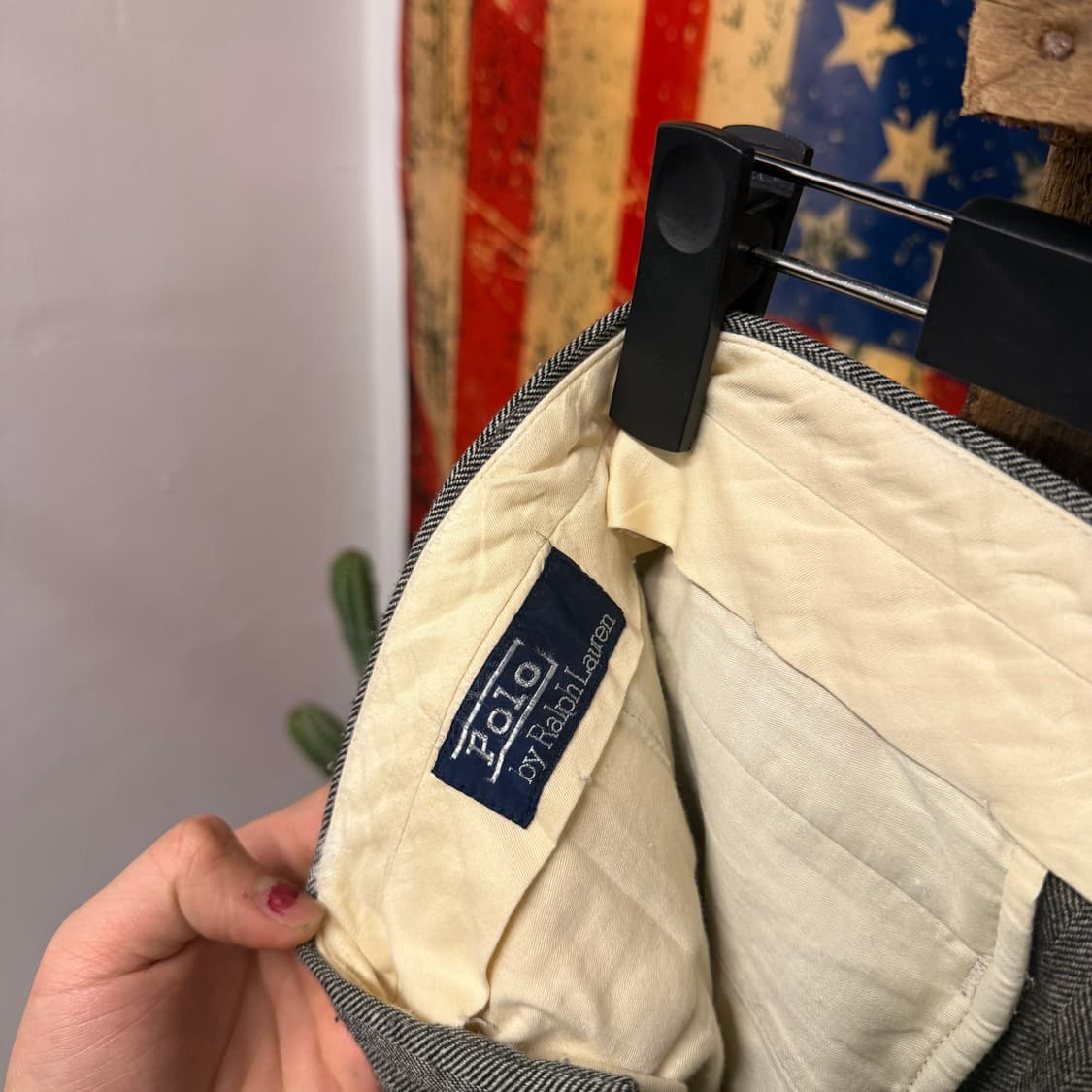 90s 폴로 랄프로렌 테일러 헤링본 울 트라우저 클래식 슬랙스 N313 상품이미지7