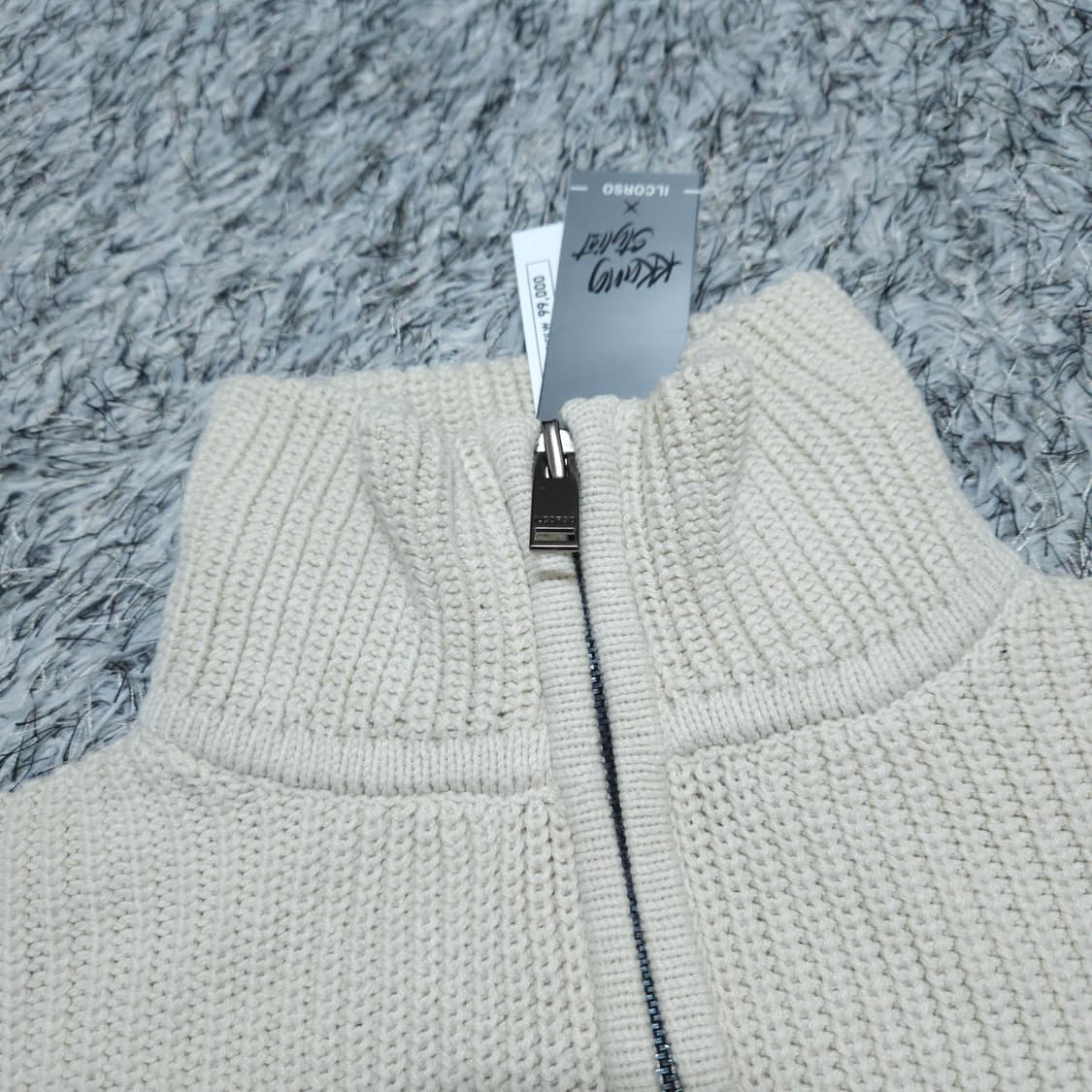  일코르소)ilcorso 95 남자 반집업니트 / 왕눈이샵 상품이미지7