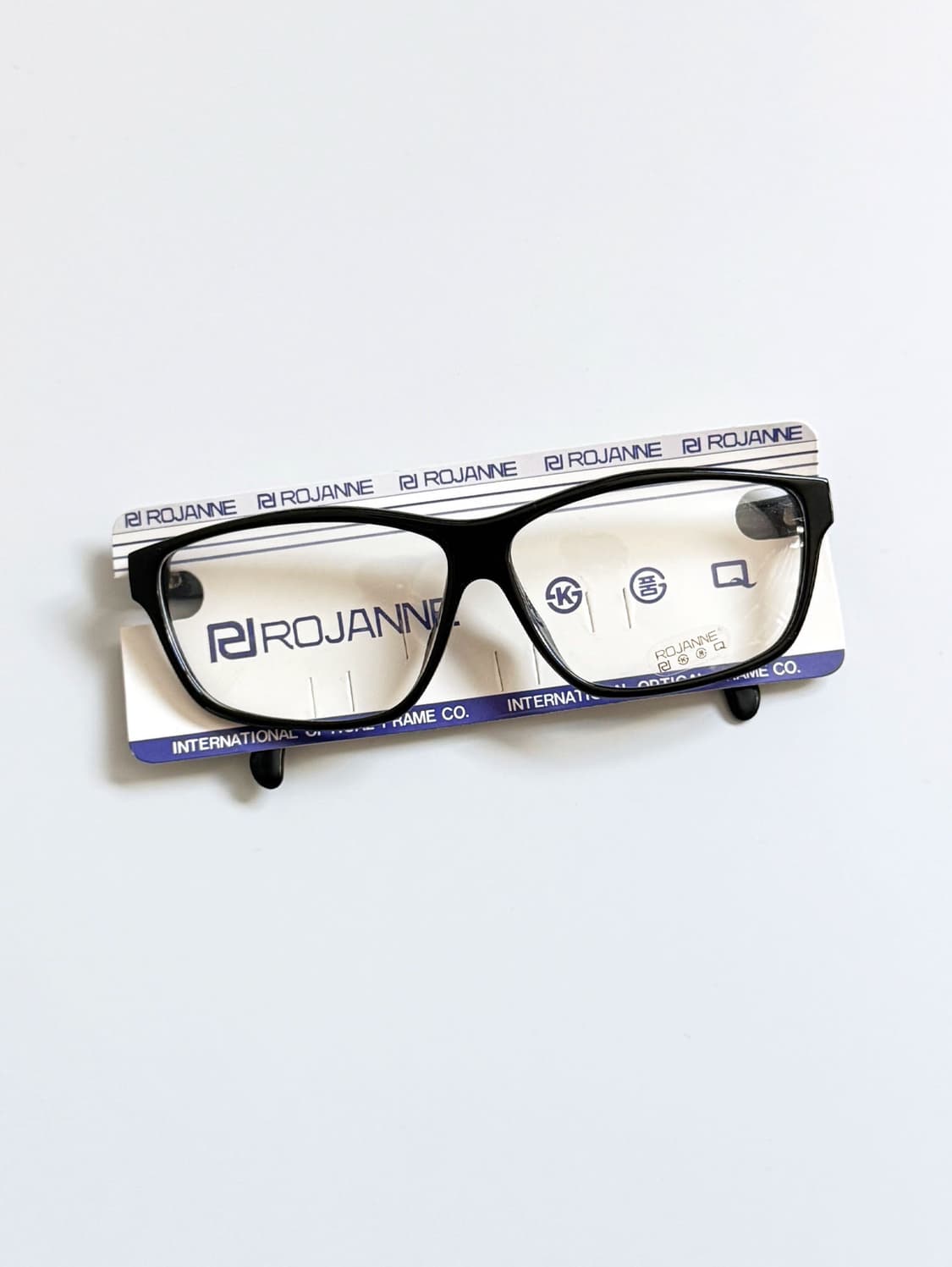 90s ROJANNE 블랙 뿔테 스퀘어 빈티지 안경 상품이미지1