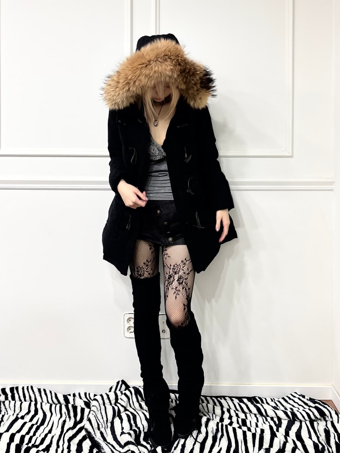 Raccoon Fur Minimal Mood Jacket 상품이미지8