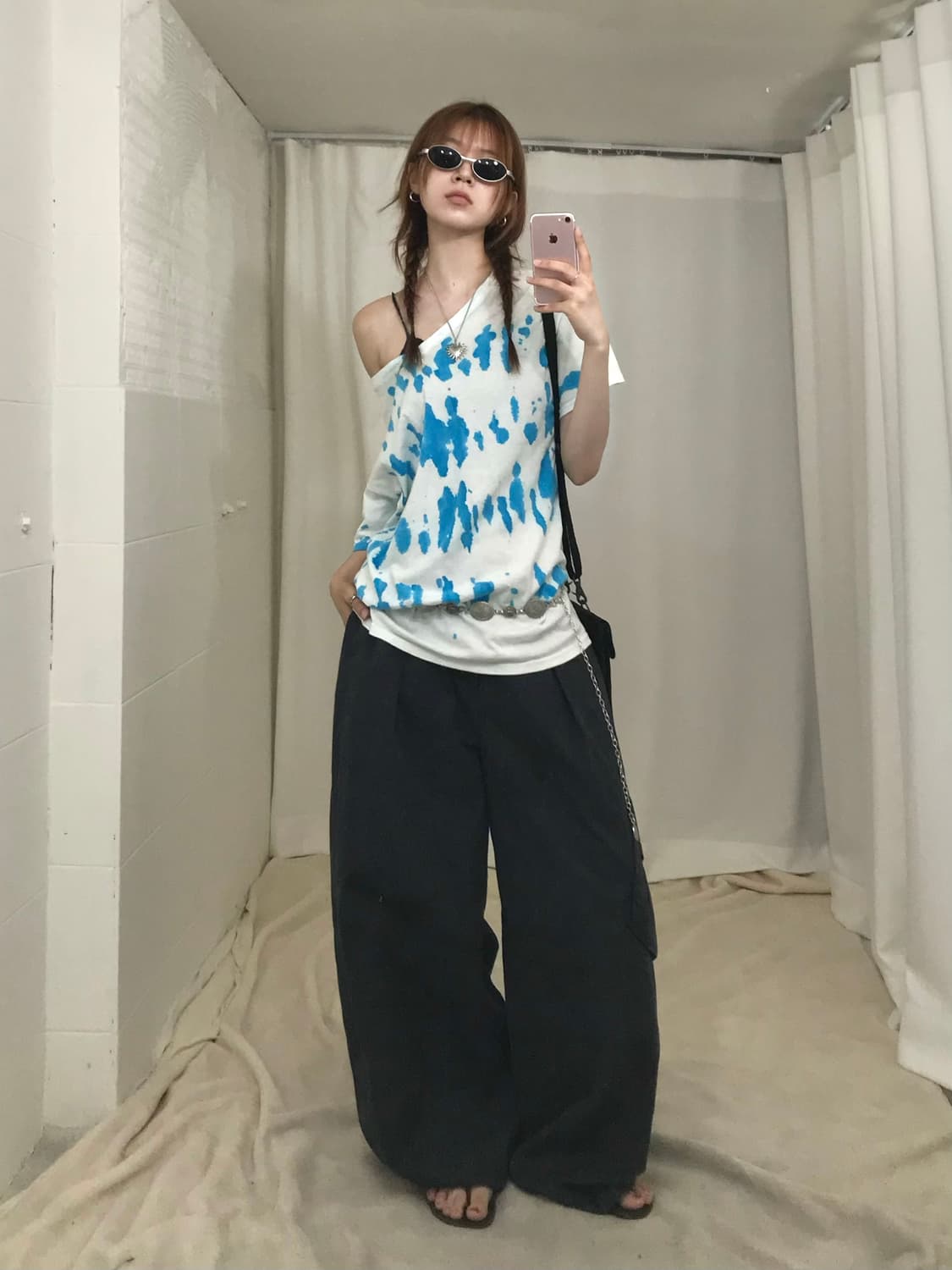 🫐 빈티지 블루 타이다이 데일리 보헤미안 힙 코디 세트 상품이미지1