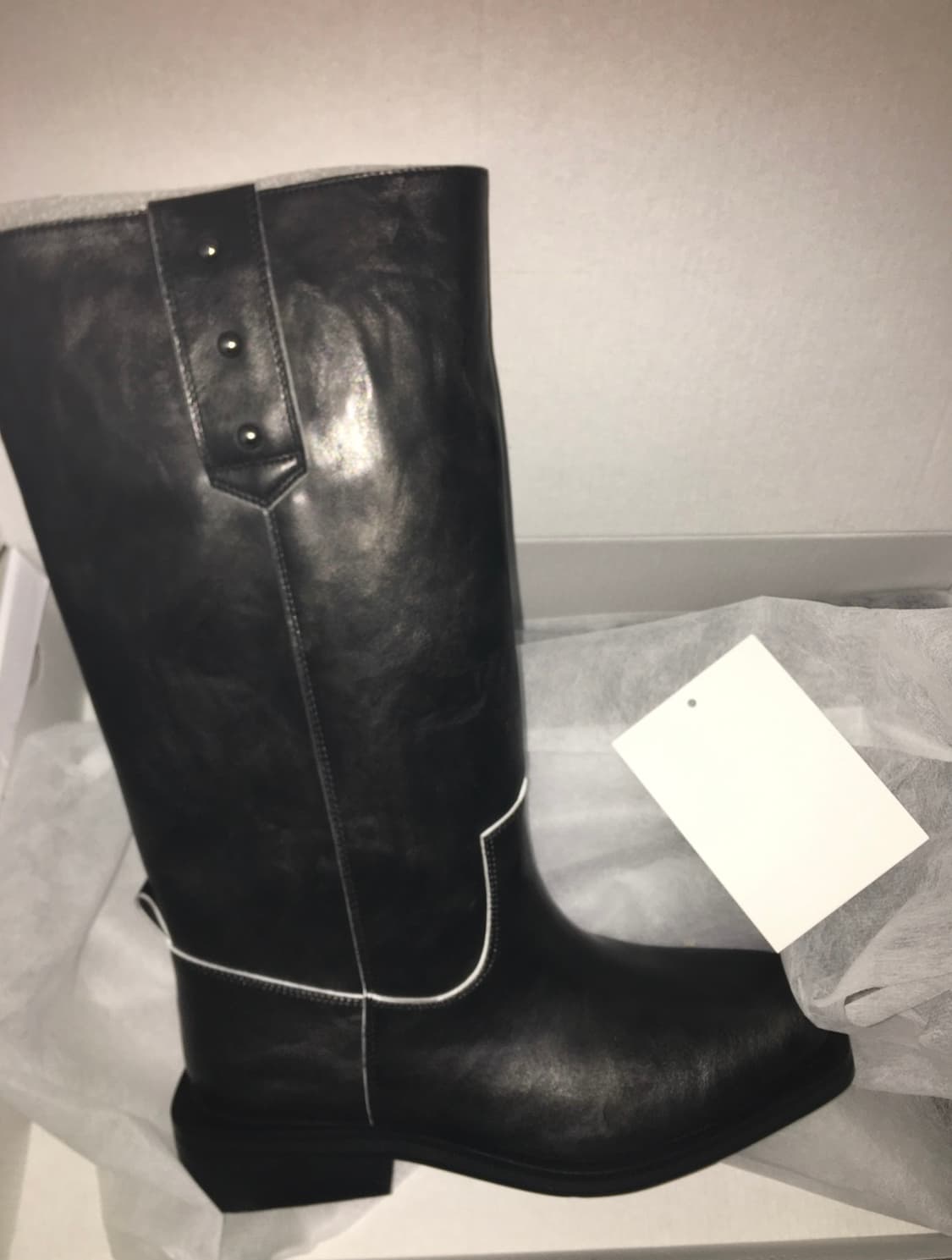 DEINET NATURAL LEATHER BIKER BOOTS 상품이미지2