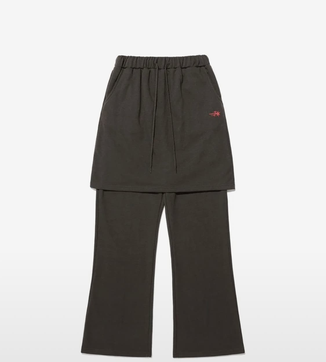 나이스고스트클럽 레이어드 스커트 팬츠 차콜 상품이미지1