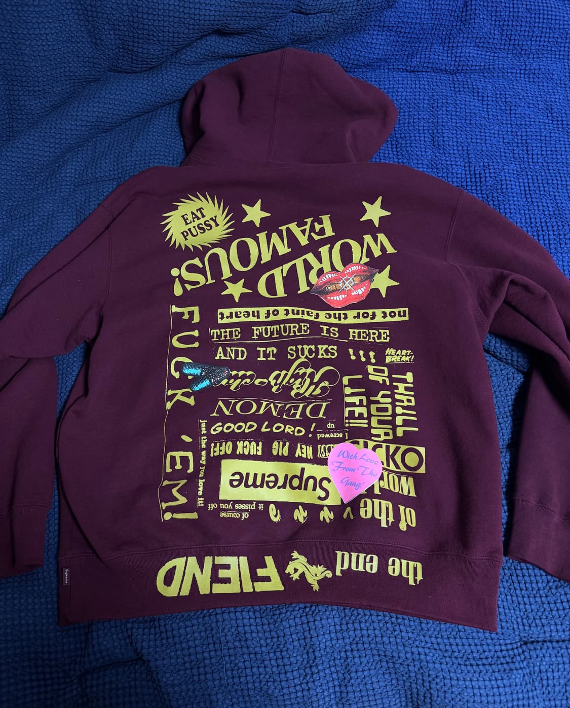 23SS 슈프림 핀드 후드 버건디 M 상품이미지4
