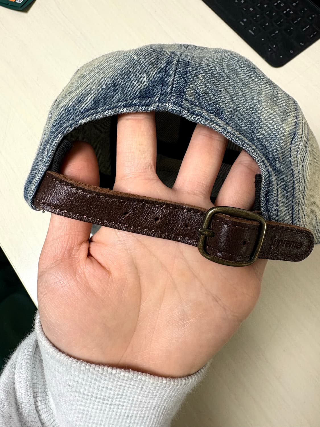 슈프림 워시드 치노 트윌 캠프캡 더티 인디고 상품이미지2