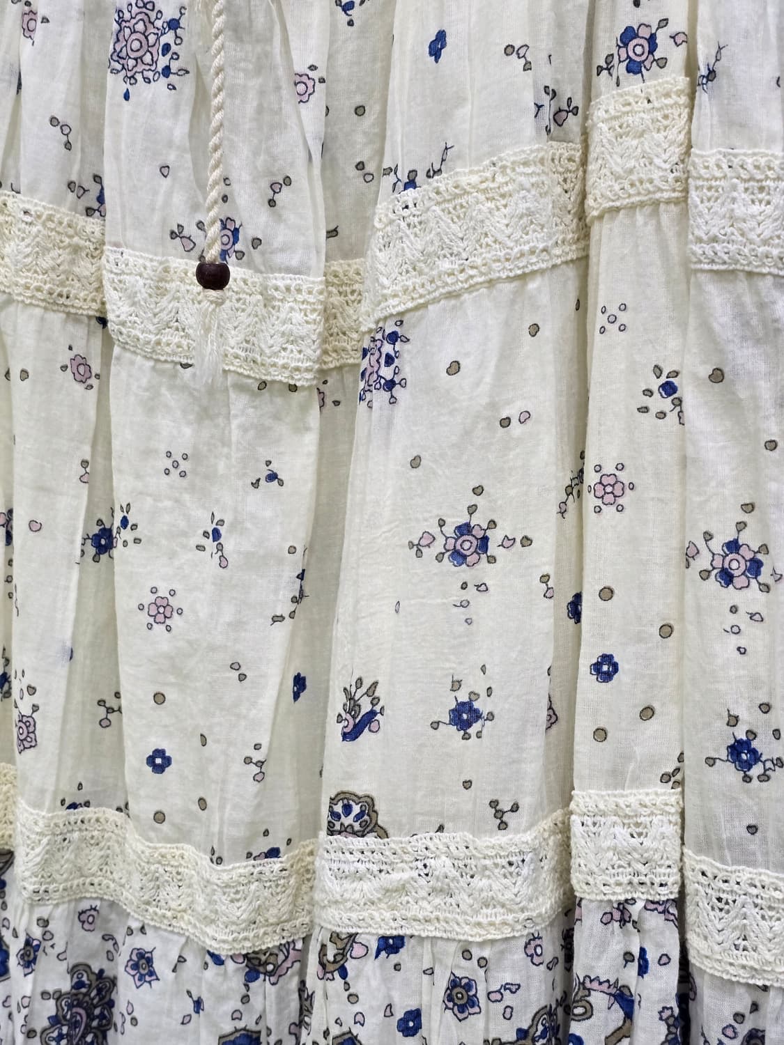 fika 플라워 패턴 롱 스커트 레이스 아이보리 상품이미지10