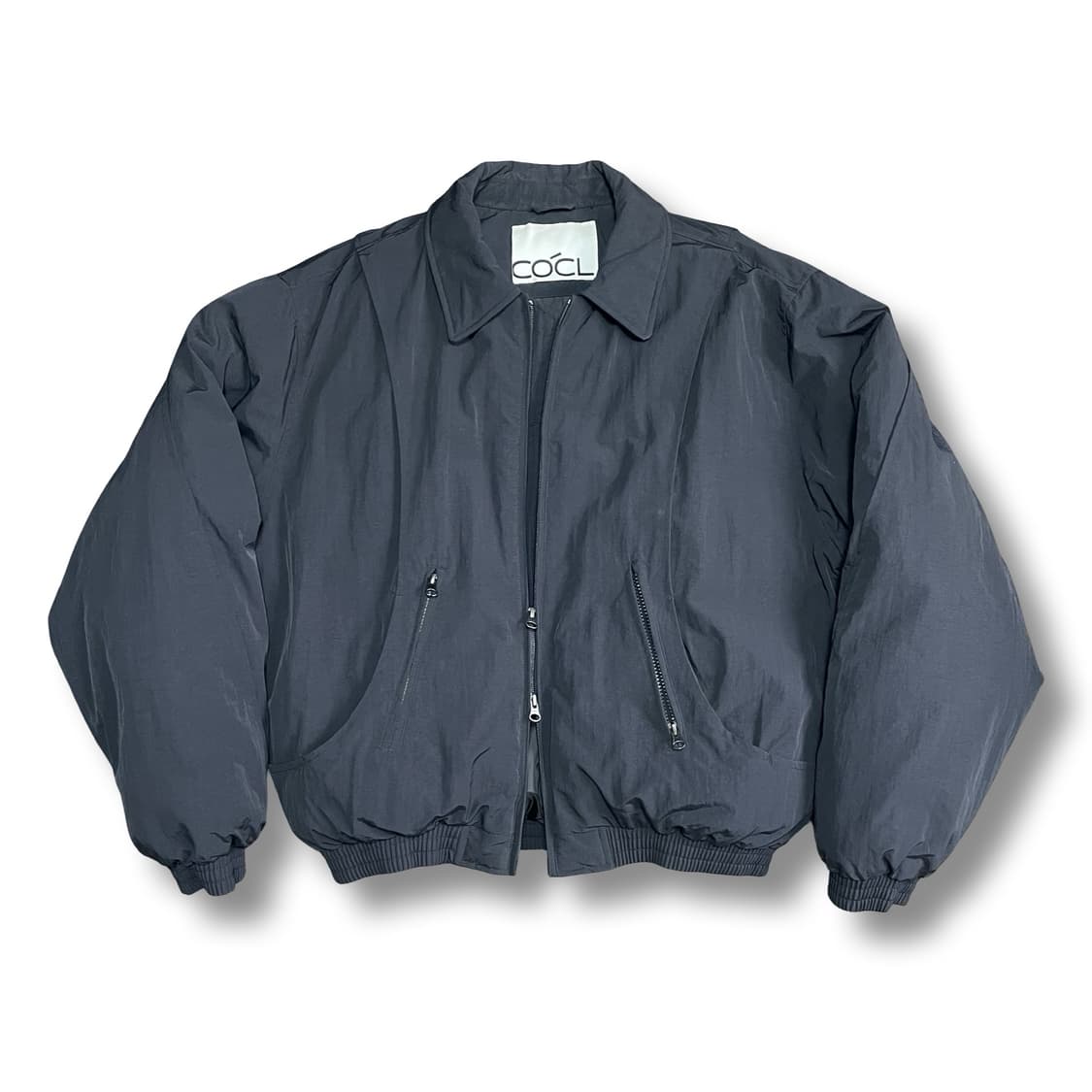 [L] 커스텀어클락 COCL 사이드디테일 블루종 봄버 숏점퍼 상품이미지1