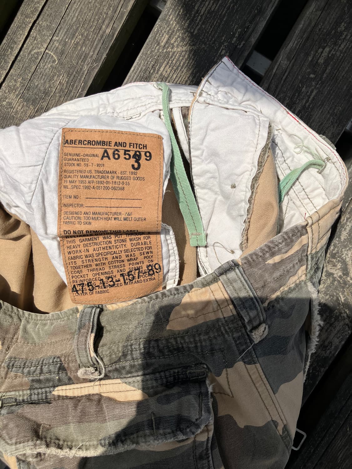 Abercrombie & Fitch 밀리터리 카고 반바지 32 상품이미지9