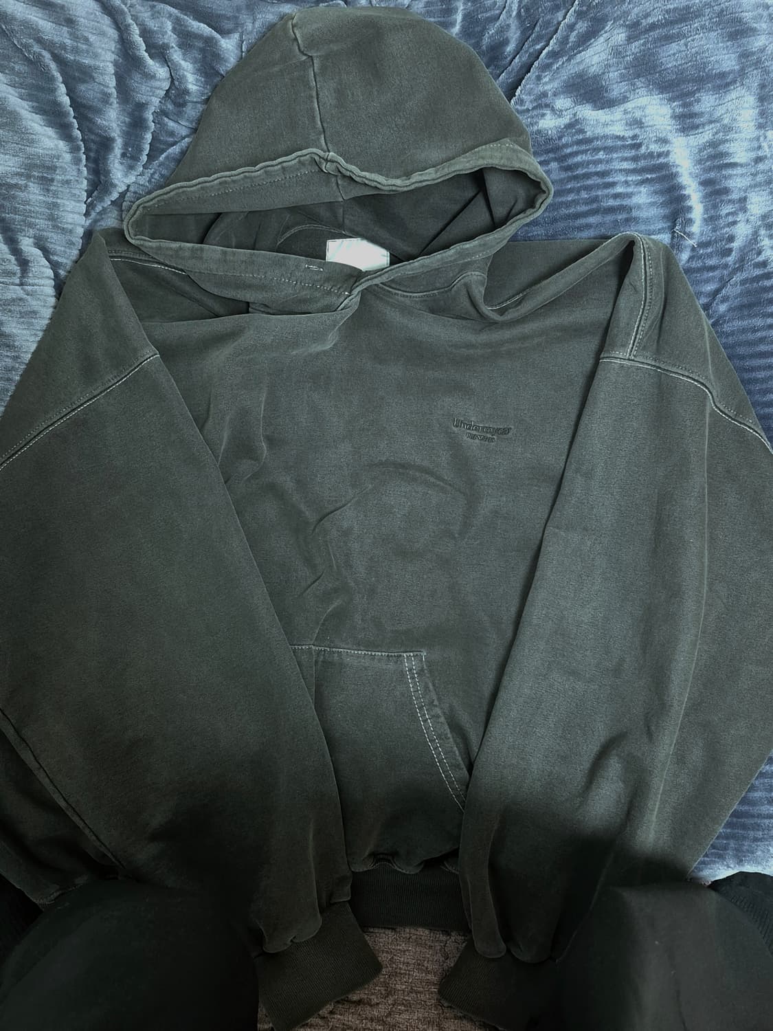 언더마이카 mu.08 피그먼트 그레이 후드 상품이미지1