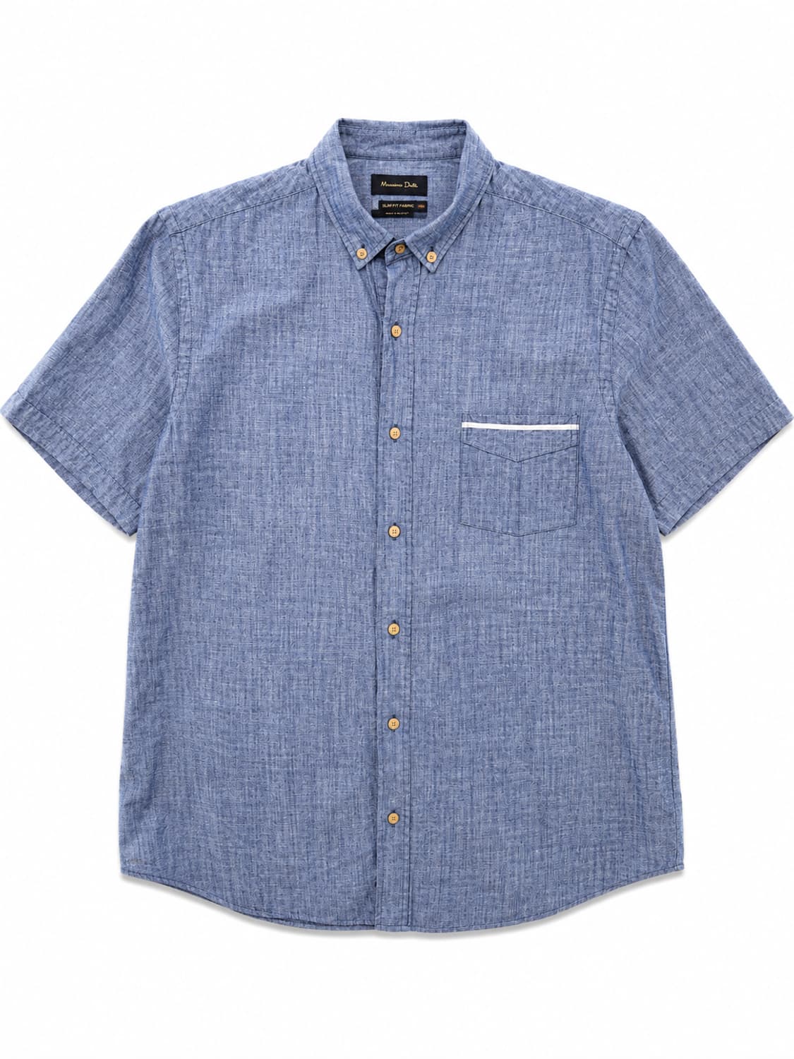 Massimo Dutti 블루 린넨 반팔 셔츠 M 상품이미지1