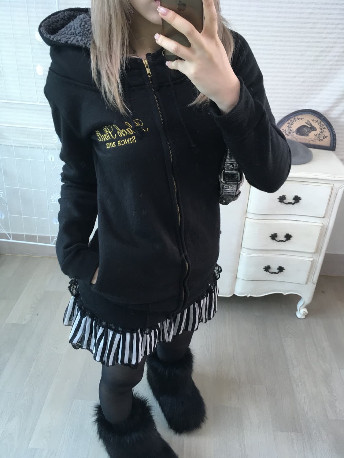 일본빈티지 고스펑크 스컬 후드집업  상품이미지6