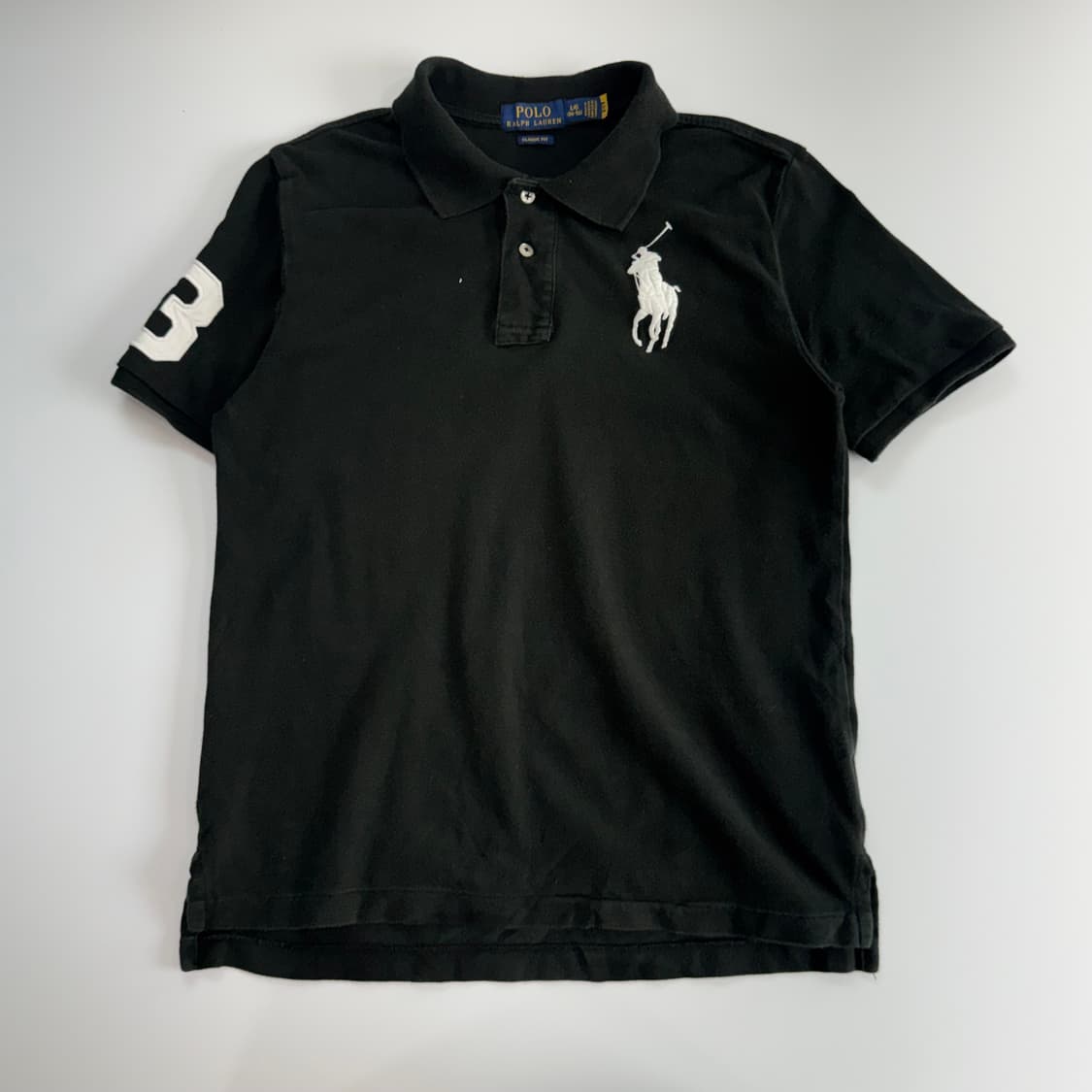 Polo 폴로 화이트 빅포니 블랙 카라 반팔티 상품이미지3