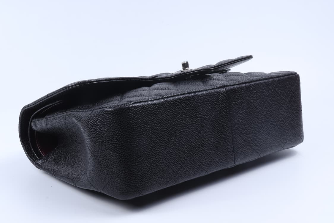 샤넬 클래식 캐비어 블랙 라지 은장 A58600 상품이미지5