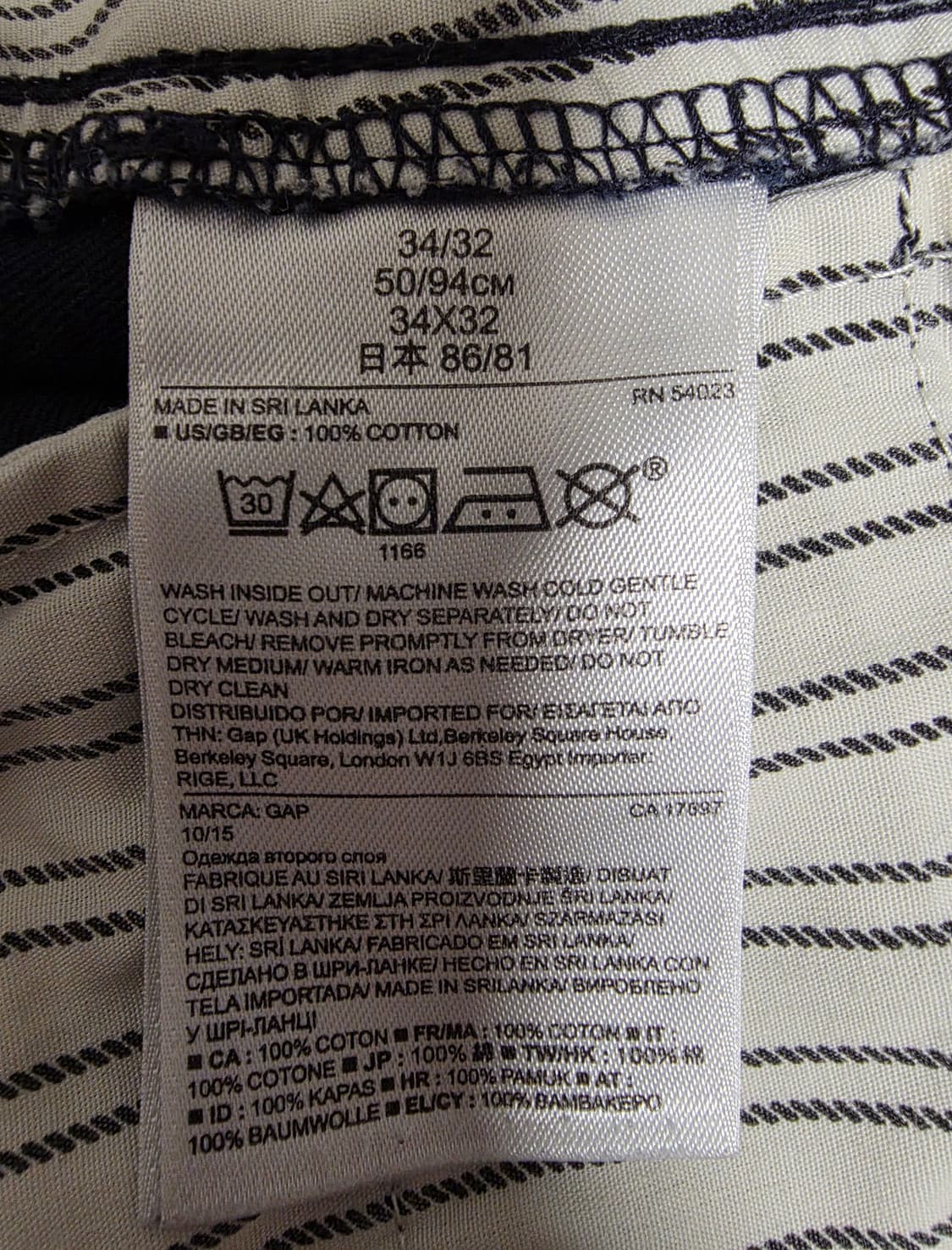 GAP 남성 바지 Navy 34x32
 상품이미지5