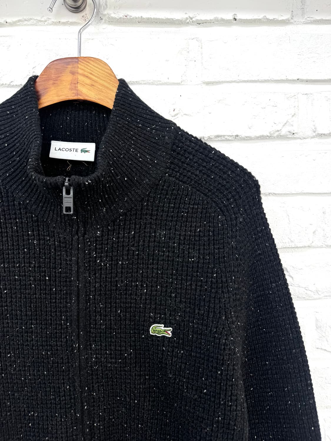 라코스테 블랙 투웨이 니트집업 상품이미지4