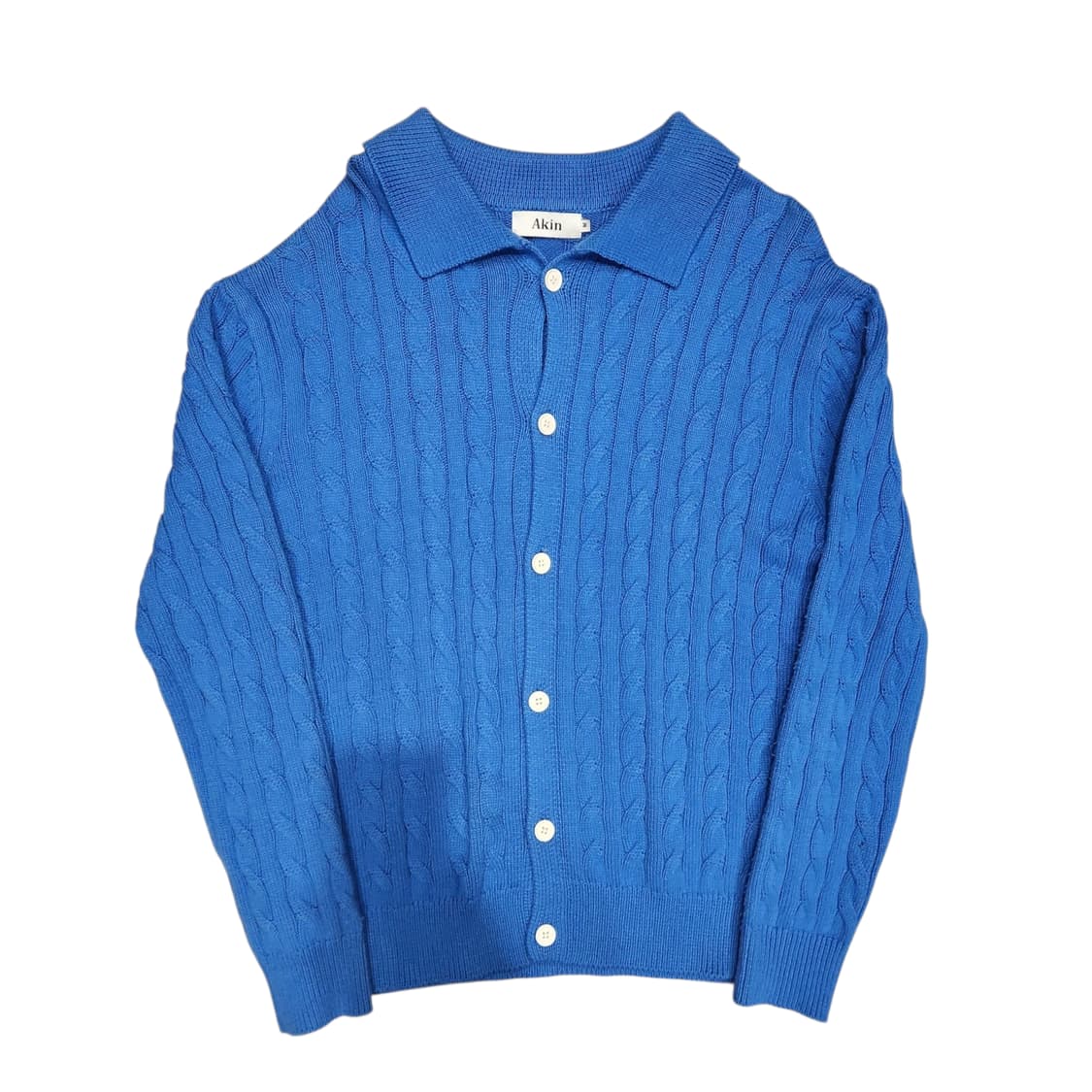 블루 케이블 니트 가디건 AKIN 상품이미지1