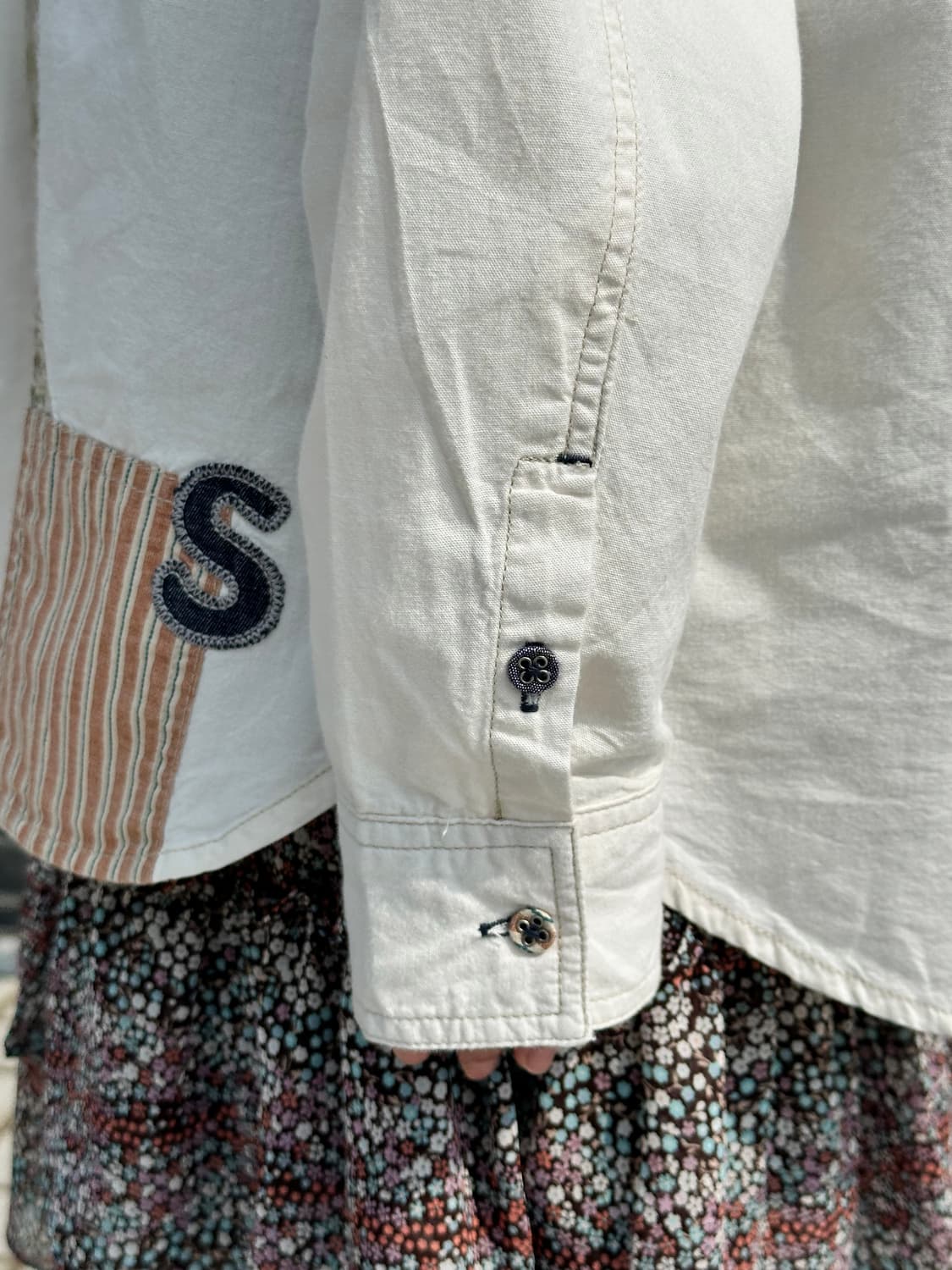 드럭스토어 패치워크 자수 셔츠 상품이미지5