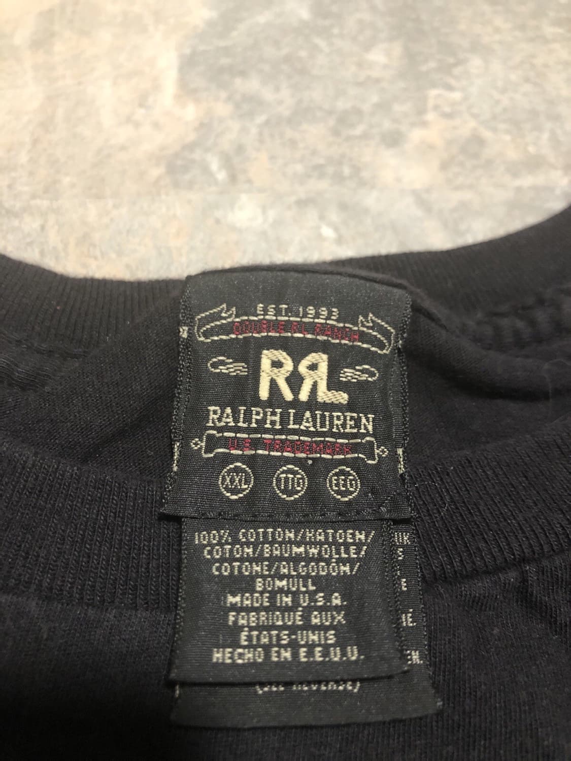 랄프로렌 RRL 트럭 그래픽 자수 블랙 티셔츠 상품이미지3