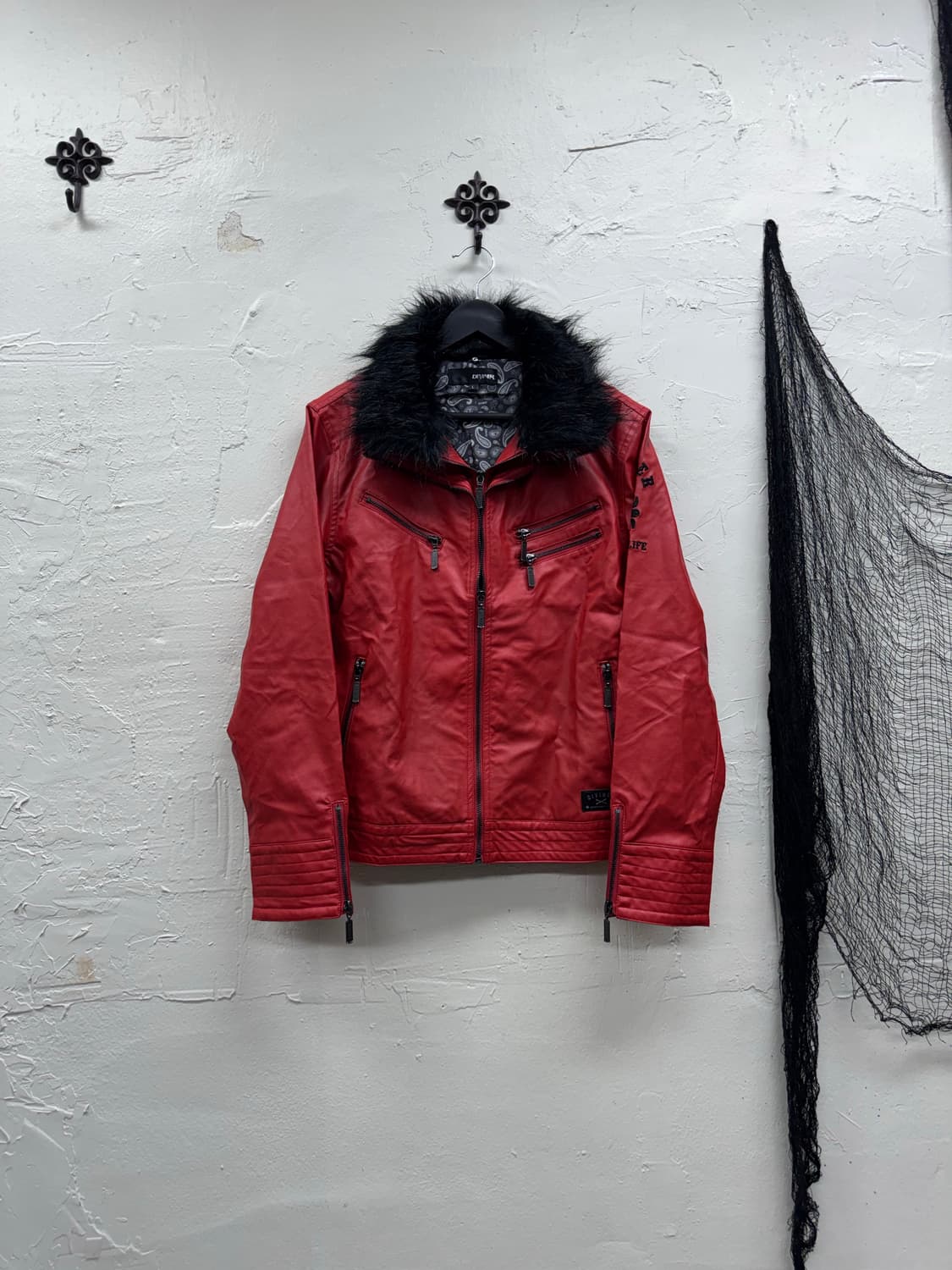 Diviner vkei trimming fur leather jacket 상품이미지3