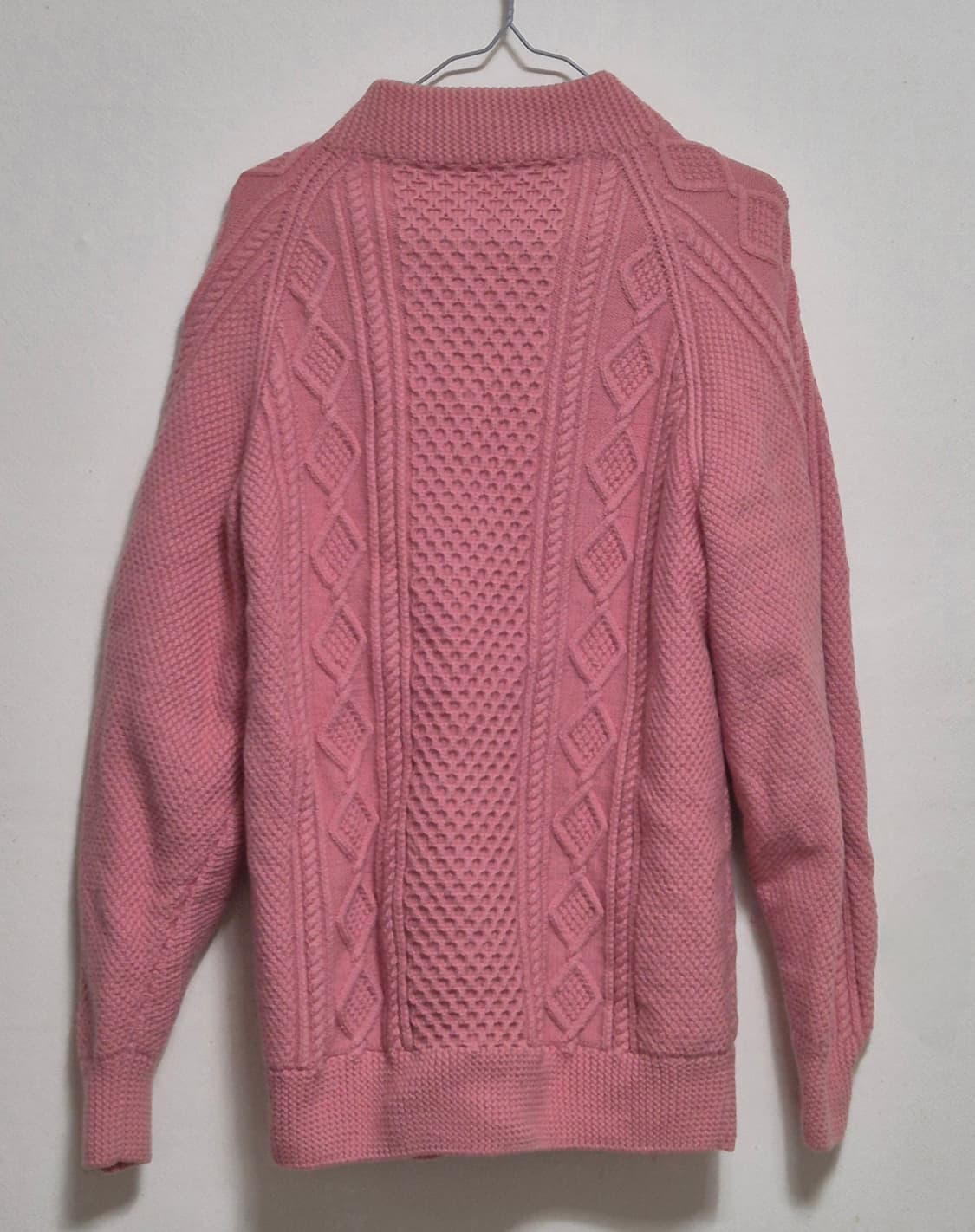 한림수직 분홍색 니트 집업 상품이미지3