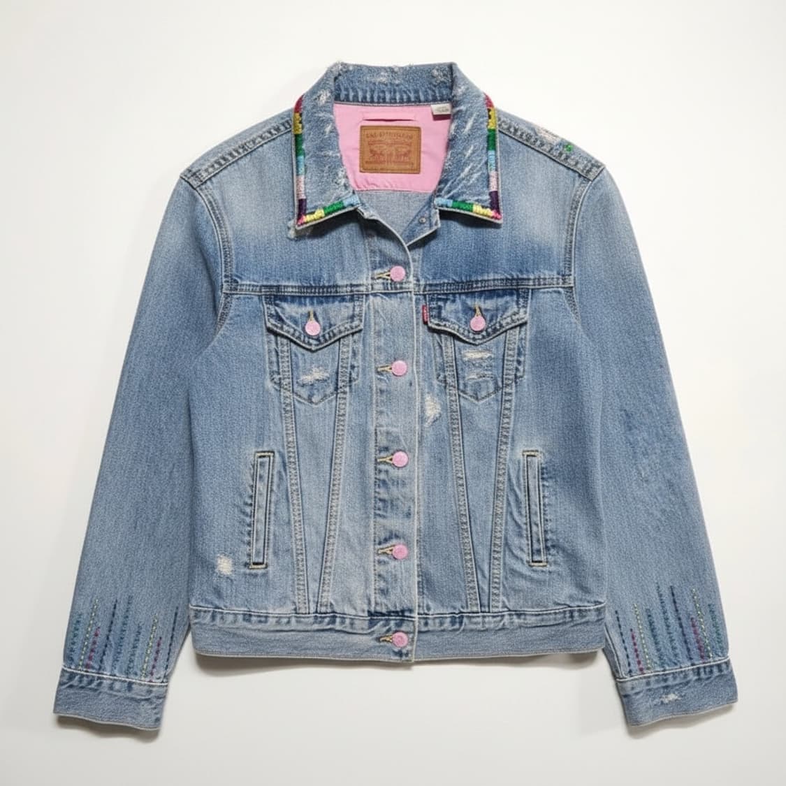 여성XS LEVIS 리바이스 50주년 한정판 커스텀 데님 청자켓 상품이미지1